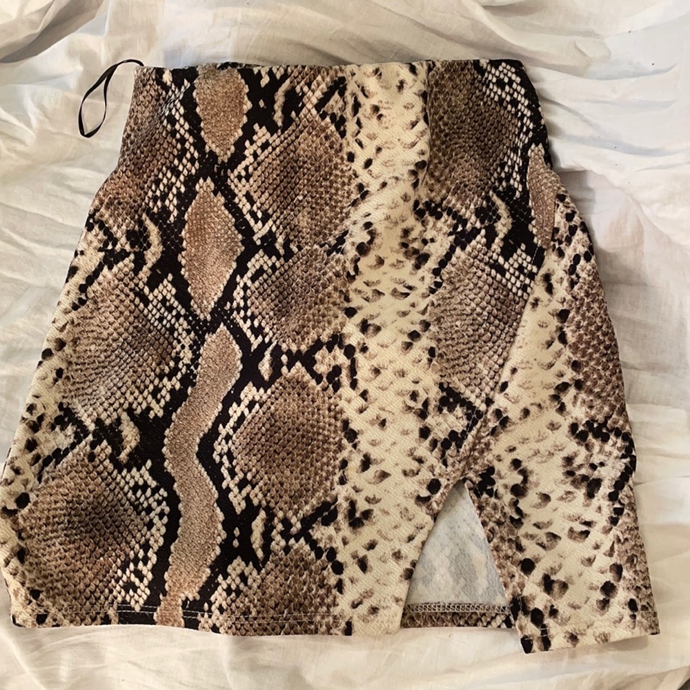 Snake print skirt